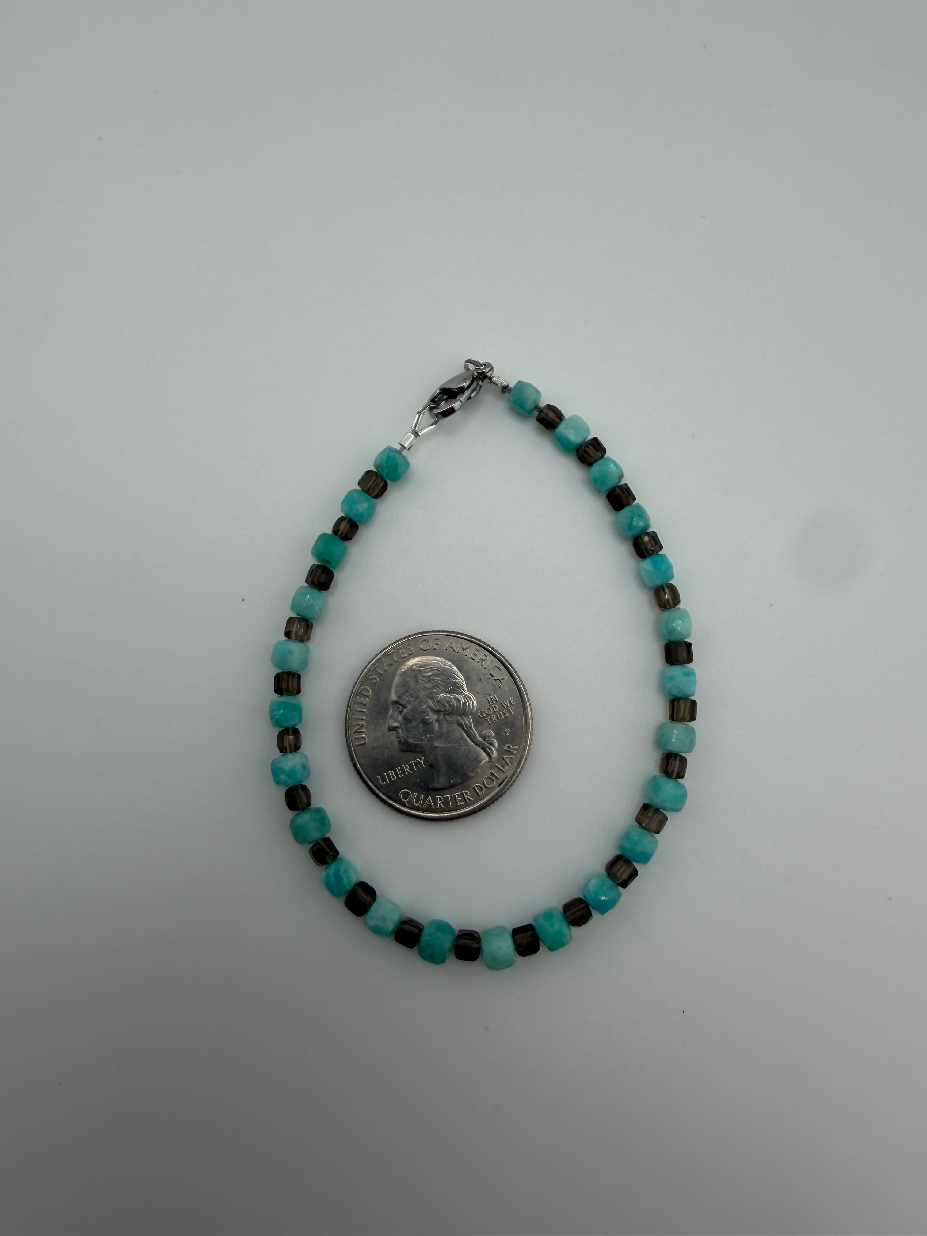 Amazonite and  Smoky Quartz