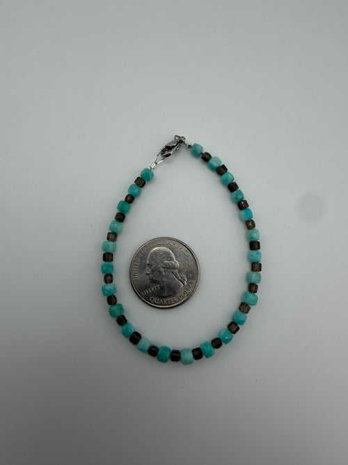 Amazonite and  Smoky Quartz